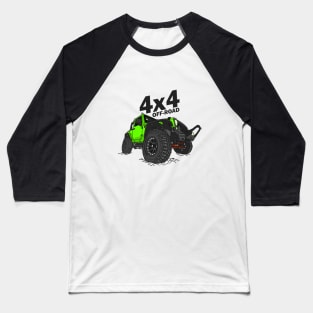 4x4 Off Road Jeep Green Baseball T-Shirt